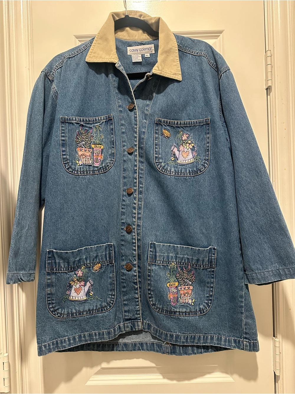 Vintage!! Casey Coleman Blue Denim Jacket